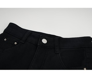 New Style Lounge Black Hot Girl Denim pantaloni lunghi <span class=keywords><strong>elegante</strong></span> Lady Pencil pantaloni svasati Design conciso Jeans High Street - Product Image 2