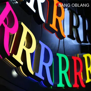 Mini lettres acryliques lumineuses avec bord biseauté <span class=keywords><strong>plat</strong></span> 3D chaîne magasin porte signe panneau <span class=keywords><strong>publicitaire</strong></span> alimentation cc garantie 1 an - Product Image 6