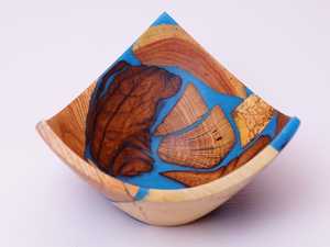 ชามไม้สไตล์วินเทจสำหรับเสิร์ฟขนมขบเคี้ยวและสลัดชามไม้แบบกำหนดเองจากงานฝีมือระดับโลกของ Humayun - Product Image 3