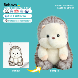 Mini Peluche <span class=keywords><strong>Riccio</strong></span> da Scrivania 15cm, Morbido in Poliestere e Cotone PP, Antistress, Regalo di Compleanno per Età 8+ - Product Image 1