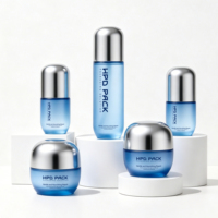 Ensemble de flacons de luxe en plastique vert émeraude dépoli mat, forme cylindrique, personnalisables avec logo, pour shampoing, lotion, savon liquide et pots de masque