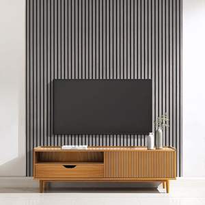 Panneau acoustique en bois massif écologique au design moderne avec revêtement en polyester pour la décoration d'hôtel et de salon, insonorisant - Product Image 3