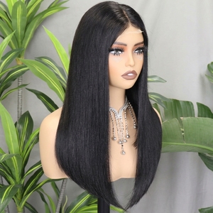 FH Perruque Bob Lace Front en Cheveux Humains Vietnamiens Naturels Noirs de Haute Qualité, Sans Colle, avec Lace Frontale Complète 2x6 - Product Image 5
