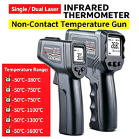 Thermomètre infrarouge -50 ℃ ~680 ℃   Réponse rapide en 0,5 seconde, visée laser à 13 points avec écran couleur VA