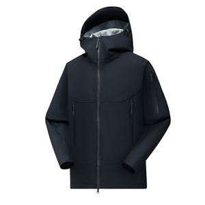 Gilets matelassés décontractés personnalisés 2026 pour hommes, couleur unie, col montant, fermeture éclair, à capuche, pour l'hiver - Product Image 2