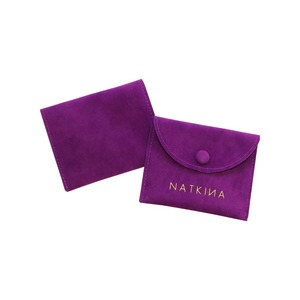 Custom Button <b>Envelope</b> Jewelry <b>Gift</b> Bags Packaging Velvet Pouch Jewelry Bag with logo Custom - Product Image 3