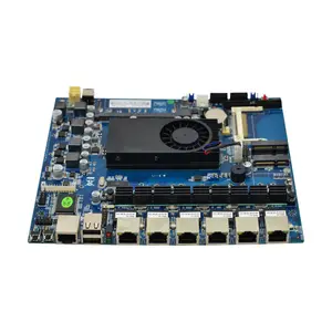 DDR3 ram supported 6 LAN Motherboard with Intel Atom D525 Dual Core 1.8GHz CPU combo