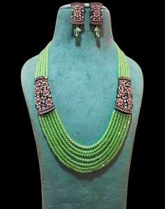 Conjunto de Collar Mala de Perlas de Estilo Étnico Bollywood con 6 Capas Chapadas en Oro para Mujer, Fabricante Indio - Product Image 4