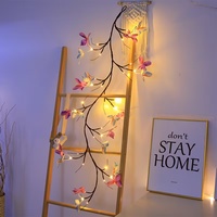 Hangende boomtakverlichting Flexibele PVC DIY Kunstmatige wilgentak voor binnenhuisdecoratie Valentijnsdag Kerstfeestverlichting