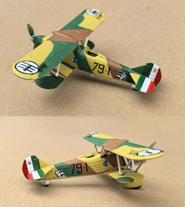 Modellini di Aerei della Seconda Guerra Mondiale 1/72, Caccia Fiat CR.32 Biplano 1:72, Kit Modellini di Aerei Italiani in Metallo Pressofuso - Product Image 3
