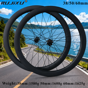 카본 휠셋 700c 카본 로드 자전거 바퀴 림 브레이크 38/50/60mm 깊이 <span class=keywords><strong>25mm</strong></span> 폭 클린처 카본 사이클링/트랙 휠 - Product Image 1