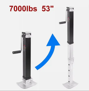 Nhiệm vụ nặng nề vuông <span class=keywords><strong>Trailer</strong></span> Jack với bên xử lý 3500/7000 lbs | Đen & kẽm mạ RV, thuyền, tiện ích <span class=keywords><strong>Trailer</strong></span> jack - Product Image 2