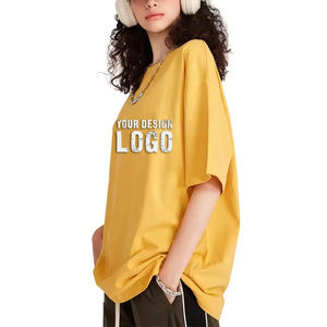 Camiseta de Mujer al por Mayor Personalizada de 260g, de Manga Corta, Color Sólido, de Alta Calidad, con Hombros Caídos, Tallas Grandes - Product Image 4