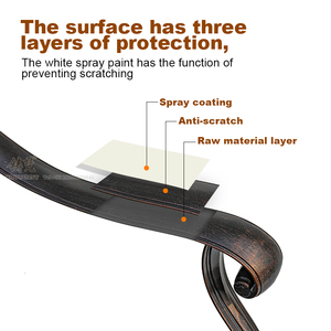 Vườn đúc nhôm tròn BBQ bàn ghế đặt đồng đỏ cho ăn uống ngoài trời chứa 4 đến 6 người làm bằng kim loại bền - Product Image 6