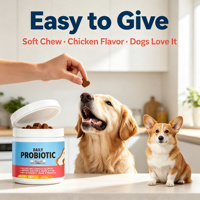 Probiotiques Quotidiens en Gros pour Chats et Chiens : Optimisez la Microbiome Intestinale – Probiotiques Vivants Haute Puissance Saveur Poulet et Enzymes