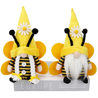 Ornement de poupée abeille Rudolf avec ailes, poupée abeille jaune pour personnes âgées