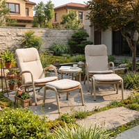 Ensemble de chaises longues d'extérieur inclinables Meiqi avec coussins, résistant aux UV, design moderne, durable, pour piscine, cour, patio