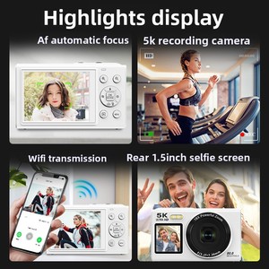 กล้องดิจิตอลจอคู่ 5K ความละเอียด 80MP ซูม 18 เท่า กล้องสำหรับเด็กพร้อม WiFi ไฟแฟลช LED และหน้าจอ LCD หมุนได้ - Product Image 2