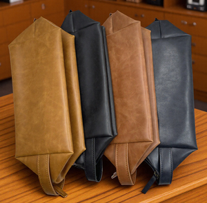 Großhandel benutzer definierte Logo personal isierte Männer PU Leder Kultur beutel Groom smen Geschenke Jubiläums geschenk für ihn Abschluss geschenk - Product Image 3