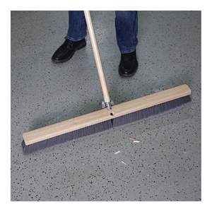Boardwalk 20436 Floor <b>Cleaning</b> <b>Brush</b> Head 36\" <b>Long</b> <b>Handle</b> <b>with</b> 3\" Gray Flagged Polypropylene Sponge for Kitchen Use - Product Image 1