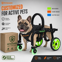 Fauteuil roulant pour chien réglable avec roues pivotantes, chariot de mobilité post-opératoire pour chiens de petite, moyenne et grande taille S-XL