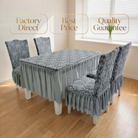 Ensemble de housses universelles modernes en jacquard tricoté intégré pour chaises de salle à manger et tabourets, épaissies, durables, pour usage domestique toutes saisons