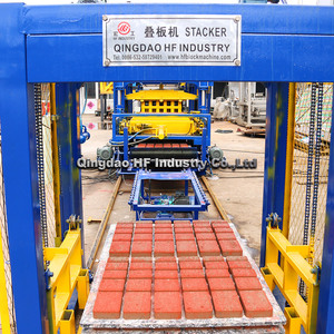 QT6-15 Automatic Hydraulic PLC Controlled Engine Gear Concrete Hollow Block Brick Making Machine Pallet Stacker Block Making Mac - Product Image 4