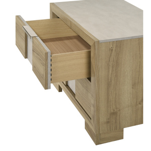 Driftwood Nightstand Two <b>Drawer</b> Wooden Bedroom Furniture <b>Storage</b> <b>Drawers</b> - Product Image 2