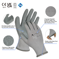 Gants de travail extérieurs résistants XINGYU 10G en polycoton avec revêtement en latex froissé, antidérapants, résistants aux déchirures et à l'eau, pour travaux lourds