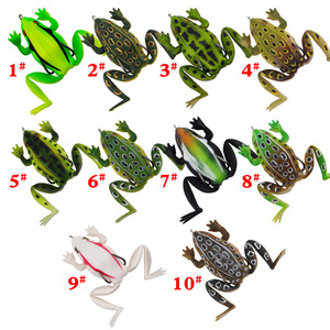 6.5cm/19g Topwater flottant sans mauvaises herbes 4 pattes corps creux grenouille leurres doux pêche basse appâts avec emballage blister - Product Image 2