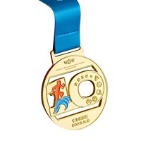 Médaille Sportive Personnalisée Arts Martiaux Commémorative Médaille d'Honneur Plaque Créative Dorée, Argentée ou Bronze pour Compétition
