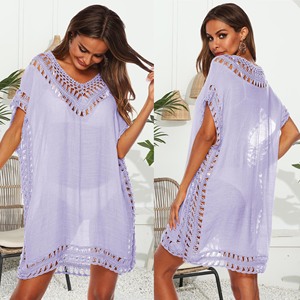 Abito Kaftano da Spiaggia da Donna con Scollo a V, Lavorazione a Uncinetto, Sexy, Scavato, Vestibilità Ampia, Maniche a Pipistrello, Stile Vintage, Modello 1965 Ten - Product Image 3