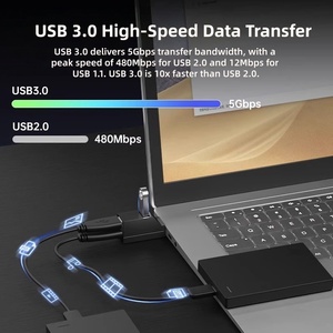 Hub USB Tipo-C 3 en 1 en Oferta, 5 Gbps USB 3.0 + 2 Puertos USB 2.0, Adaptador Multi-Puerto Portátil para Laptop - Product Image 2