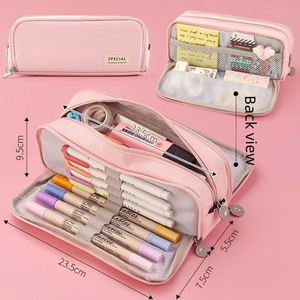 Trousse à crayons colorée grande capacité X415, trousse à crayons Kawaii, trousse scolaire, trousse à crayons, pochette à crayons, papeterie - Product Image 3