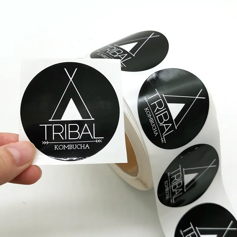 Aangepaste Zelfklevende Wrap Rond Etiketten Sticker Groothandel Aangepaste Ronde Sticker Afdrukken