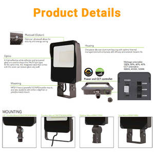 5 ans de garantie stade de terrain de football de court de tennis de lumière de haut mât 450w 900w 1350w 1800w a mené la lumière d'inondation - Product Image 5