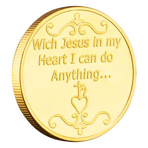 耶稣圣心收藏镀金纪念品硬币巴索-雷雷沃耶稣图案收藏礼品纪念币 - Product Image 6