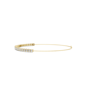 Bracelet de luxe en diamant de laboratoire plaqué or pour femme, forme personnalisée, bijou élégant de créateur, accessoire de mode, cadeau - Product Image 1