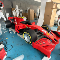 Escultura de Coche de Carreras de Fibra de Vidrio de Gran Tamaño, Estatua de Coche Superdeportivo a Escala Real con Acabado Brillante para Museo de Automóviles