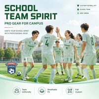 Uniformes de Fútbol Personalizados de Alta Calidad al por Mayor con Mascota Escolar, Servicios de Personalización de Camisetas de Fútbol para Estudiantes y Jóvenes
