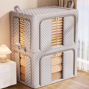 Caja de almacenamiento de lino y algodón Tianshan, organizador plegable rectangular de gran capacidad para ropa y edredones - Product Image 2