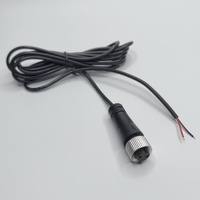 Conector de sensor M12 personalizado OEM ODM 2 pines un código hembra recto montaje de cable de aviación extensión arnés de cables para automatización
