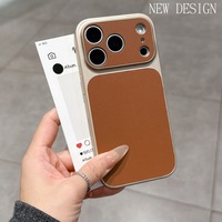 Nouvelle coque de protection arrière unie pour iPhone 17 Air, 16, 15, 14 Plus, 13 Pro Max avec grande fenêtre