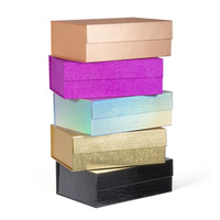 Boîte rigide pliable violette avec fermeture magnétique intégrée, idéale pour le stockage en vente en ligne et les cadeaux