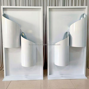 Cadre de fond peint en métal personnalisé avec mur fleuri pour décoration de fête de mariage - Product Image 4