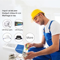 8-18w AC180-264V DC30-42V australien LED downlight pilote de lampe transformateur d'éclairage courant constant downlight convertisseur de puissance