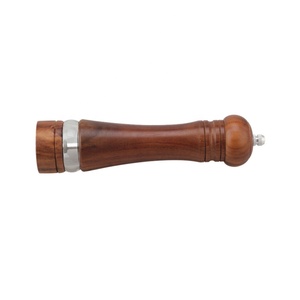 Molinillo manual de cerámica de madera de nogal para sal, recargable, juego de molinillo de sal y pimienta de grosor ajustable - Product Image 3