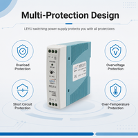 Alimentation électrique sur rail DIN 10W 12V 0,84A, alimentation industrielle à découpage avec protection contre les surcharges pour équipement d'automatisation de panneaux de commande PLC