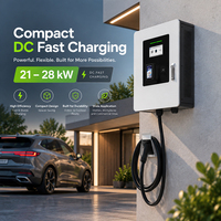 Borne de recharge commerciale EVEGO 28 kW, monophasée 240 V, sortie 200-1000 V, paiement par point de vente, stations de recharge rapide DC NACS