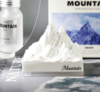 Diffuseur de parfum pour voiture en pierre Montagne enneigée, coffret cadeau, sans plomb, sans alcool, longue durée 6 mois, sans flamme, ensemble d'huiles essentielles pour intérieur